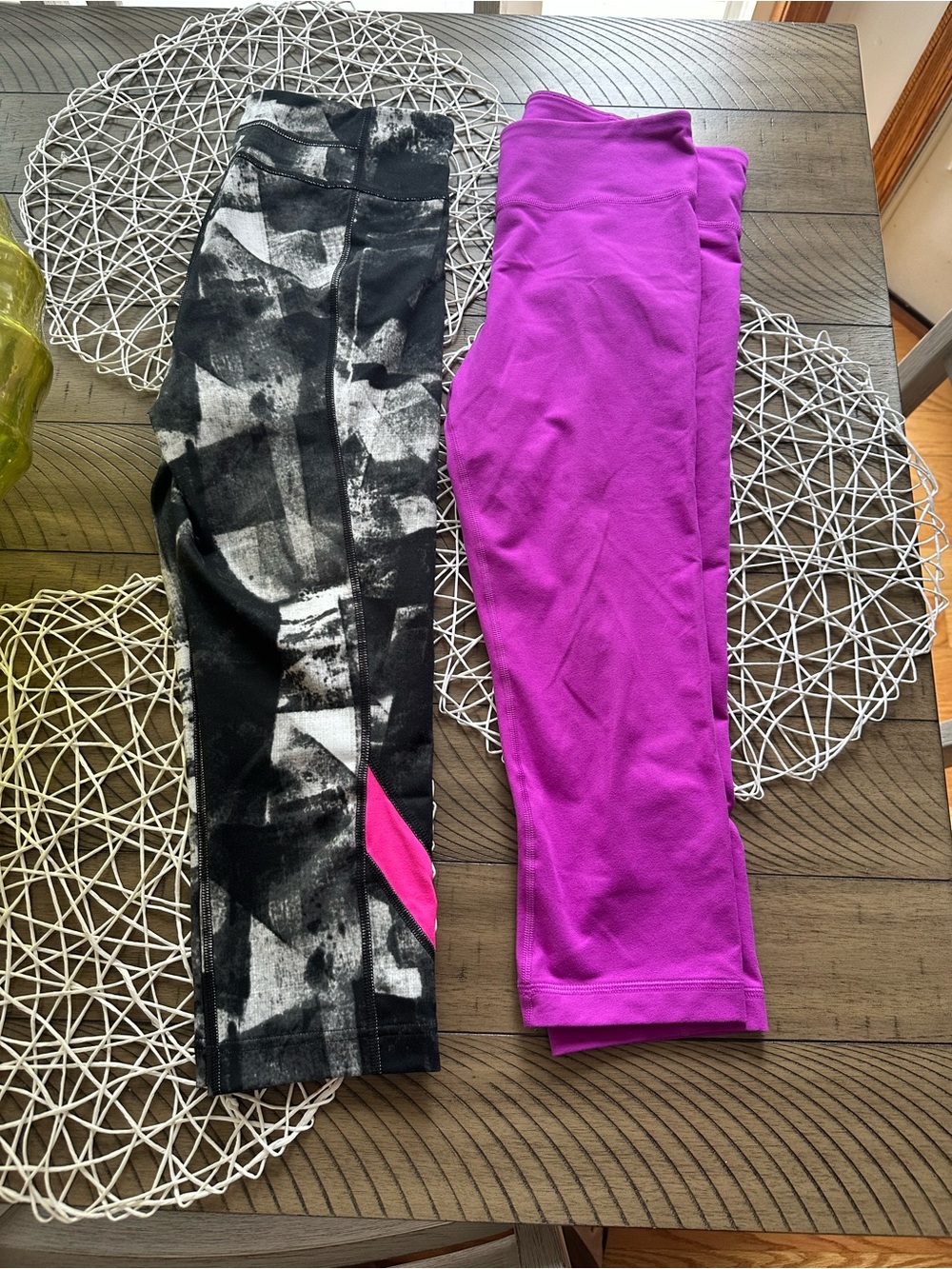 Women’s  Active Leggings - Purple and Black Patterned - Under Armour